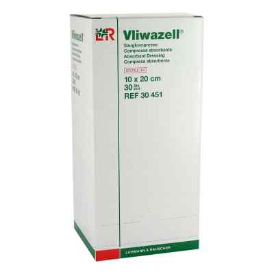 Vliwazell Saugkompressen 10x20 cm steril 30 stk von Lohmann & Rauscher GmbH & Co.KG PZN 05855605