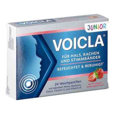 VOICLA Junior Erdbeer Weichpastillen 24 stk von SANOVA PHARMA GESMBH, OTC PZN 08201801