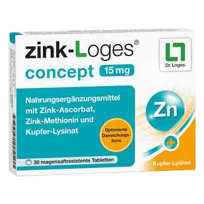 Zink-loges Concept 15 Mg Magensaftres.tabletten 30 stk von Dr. Loges + Co. GmbH PZN 18398701