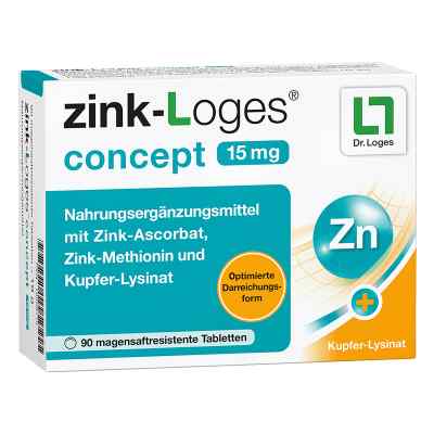 Zink-loges Concept 15 Mg Magensaftres.tabletten 90 stk von Dr. Loges + Co. GmbH PZN 18398718