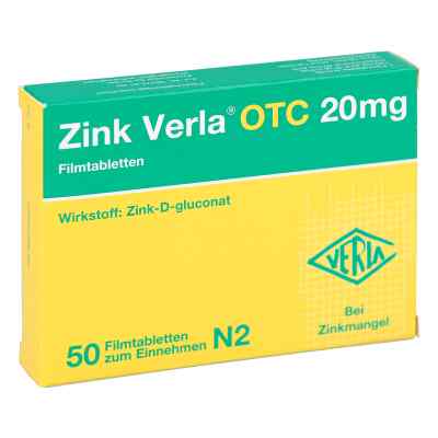 Zink Verla OTC 20mg 50 stk von Verla-Pharm Arzneimittel GmbH &  PZN 03000532
